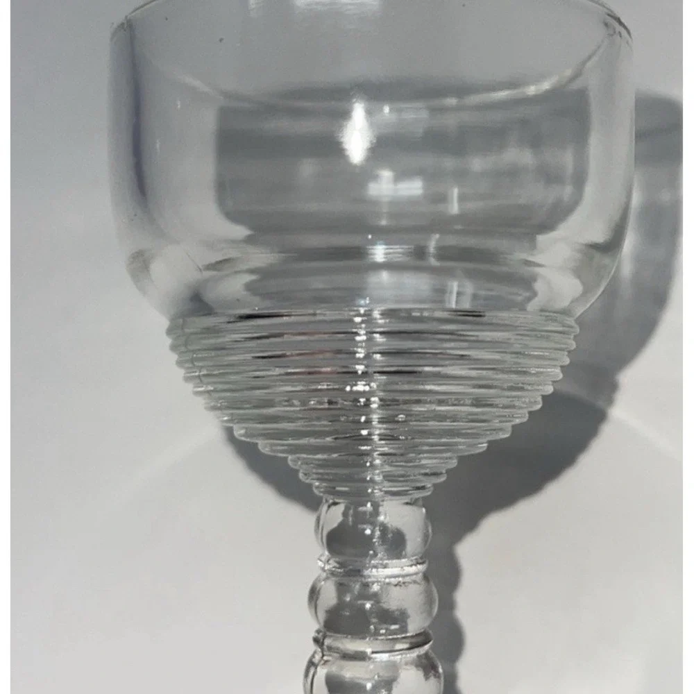 Set of 4 Vintage Beehive clear petite Sherry Gimlet stemmed Glasses - Picture 5 of 8